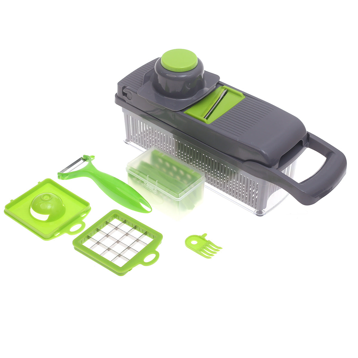 1pc Nicer Dicer 14-Piece Multi-Function Chopper & Slicer